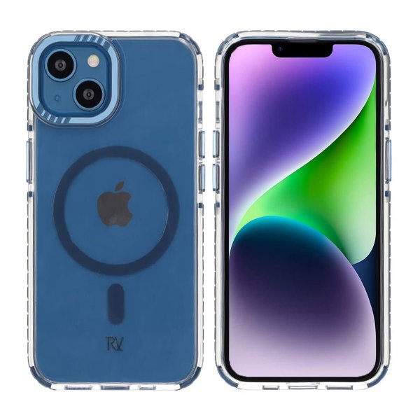 Rvelon iPhone 13/iPhone 14 kuoret TPU MagSafe sininen
