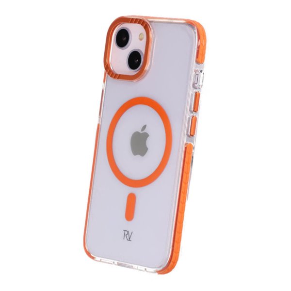 Rvelon iPhone 13/iPhone 14 kuoret TPU MagSafe Oranssi