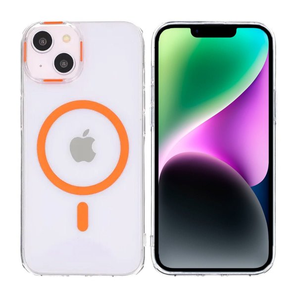 iPhone 13/iPhone 14 Suojakuori TPU MagSafe Oranssi