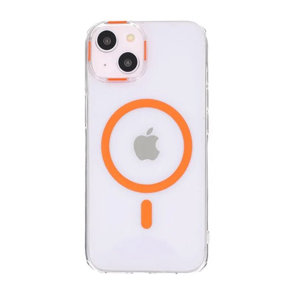 iPhone 13/iPhone 14 Suojakuori TPU MagSafe Oranssi