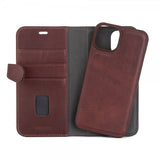 Buffalo iPhone 13/14/15 Kotelo 2-in-1 Irrotettava lompakko Ruskea