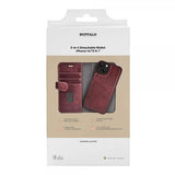 Buffalo iPhone 13/14/15 Kotelo 2-in-1 Irrotettava lompakko Ruskea