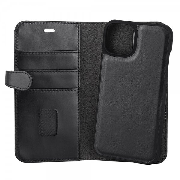 Buffalo iPhone 13/14/15 Kotelo 2-in-1 Irrotettava Lompakko Musta