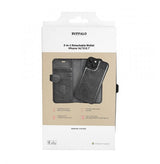 Buffalo iPhone 13/14/15 Kotelo 2-in-1 Irrotettava Lompakko Musta