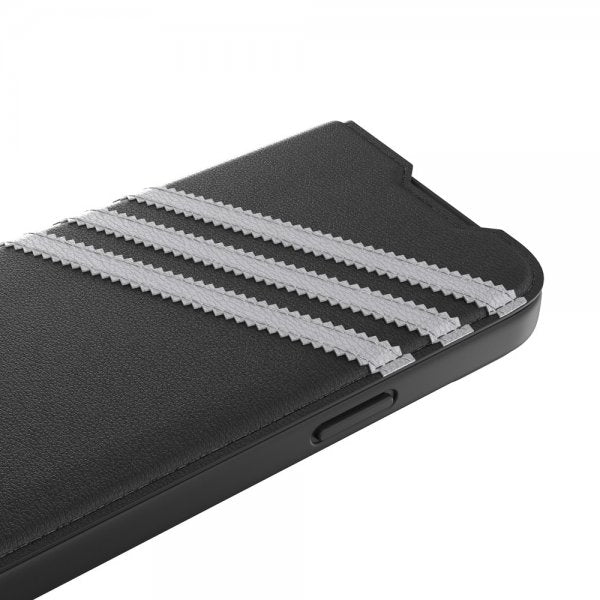 Adidas iPhone 14 -suojakotelo 3 Stripes Booklet Case, musta/valkoinen
