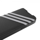Adidas iPhone 14 -suojakotelo 3 Stripes Booklet Case, musta/valkoinen