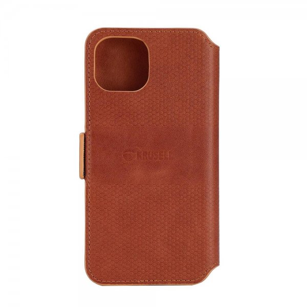 Krusell iPhone 14 Suojakotelo Leather PhoneWallet Konjakki