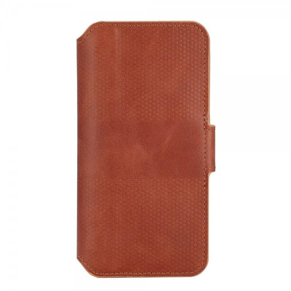 Krusell iPhone 14 Suojakotelo Leather PhoneWallet Konjakki