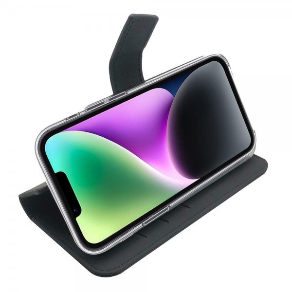 Celly iPhone 14 -suojakotelo Wally Wallet Case, musta