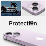 Spigen iPhone 14/iPhone 14 Plus kamerasuojalasi GLAS.tR EZ Fit Optik Pro violetti, 2 kpl