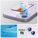 Spigen iPhone 14/iPhone 14 Plus kamerasuojalasi GLAS.tR EZ Fit Optik Pro violetti, 2 kpl