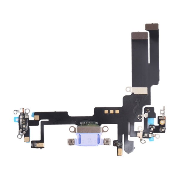 iPhone 14 latausliitin joustokaapelilla, alkuperäinen - Sininen