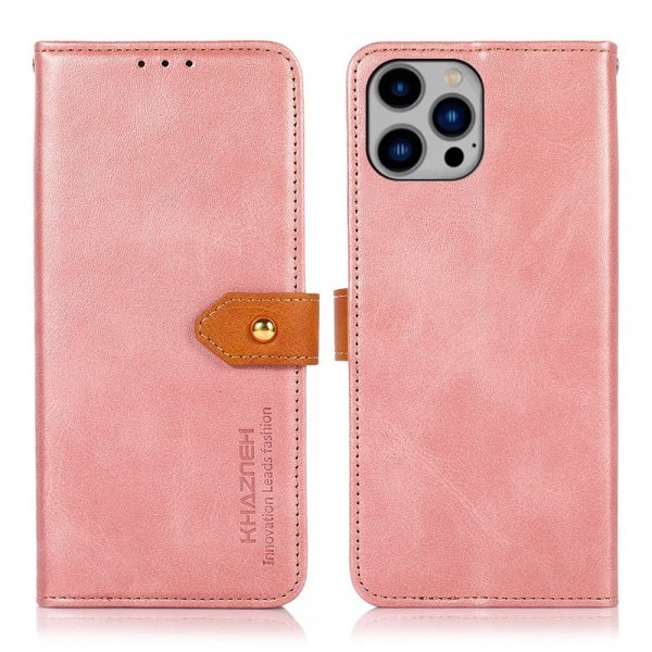 iPhone 14 Plus -kansi läpällä, ruusukulta
