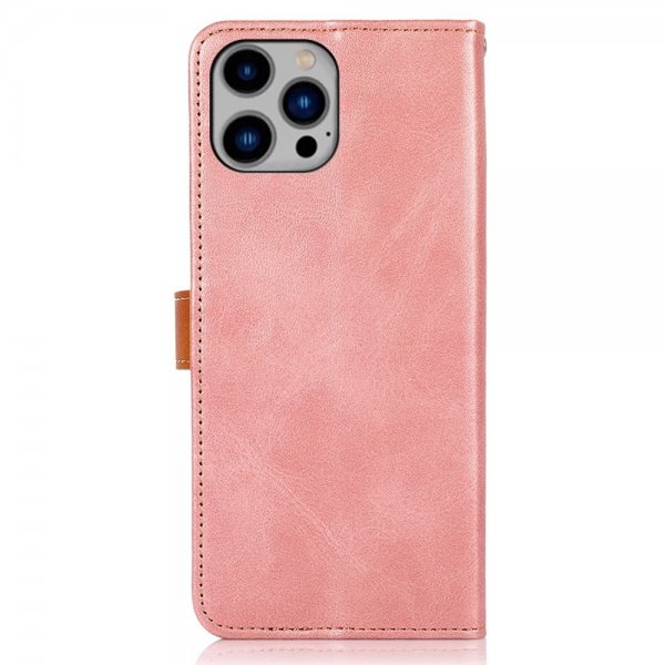 iPhone 14 Plus -kansi läpällä, ruusukulta