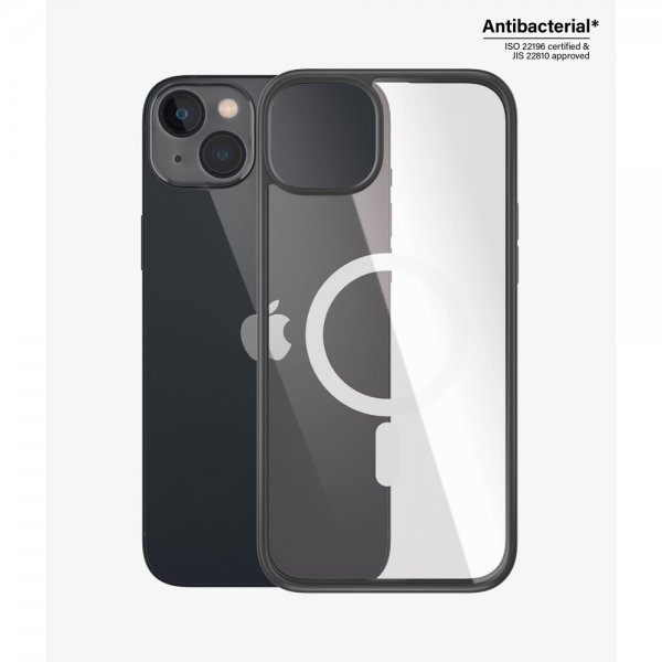 PanzerGlass iPhone 14 Plus -suojakuori ClearCase Black Edition MagSafe