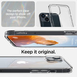 Spigen iPhone 14 Plus Crystal Hybrid -suojakuori, kirkas