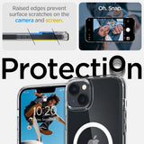 Spigen iPhone 14 Plus Crystal Hybrid MagFit -suojakuori, valkoinen