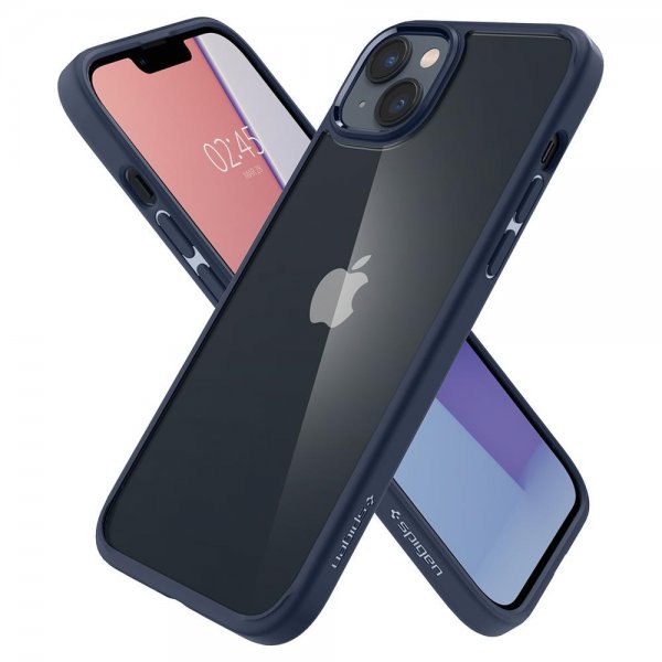 Spigen iPhone 14 Plus -suojakuori, Crystal Hybrid, laivastonsininen
