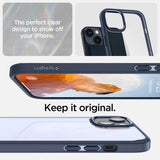 Spigen iPhone 14 Plus -suojakuori, Crystal Hybrid, laivastonsininen