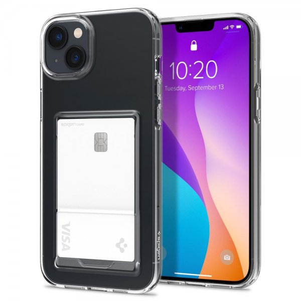 Spigen iPhone 14 Plus -suojakuori Crystal Slot Crystal Clear