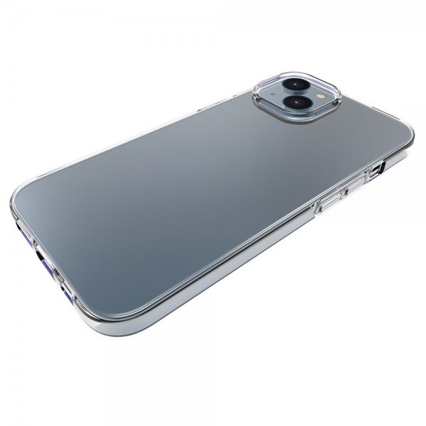 iPhone 14 Plus -kuori, jossa vahvistetut kulmat, läpinäkyvä