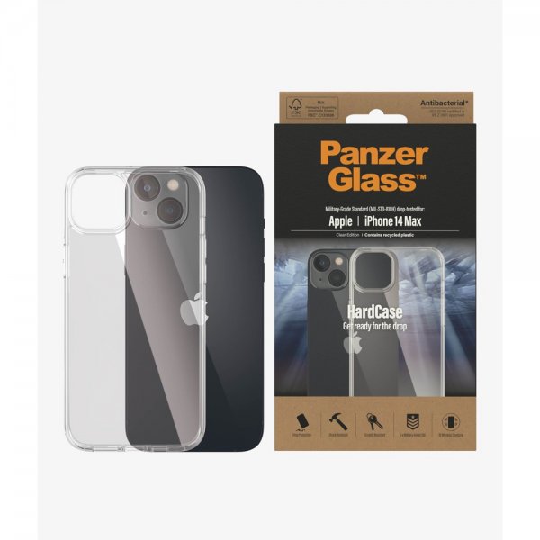 PanzerGlass iPhone 14 Plus HardCase -kuori, läpinäkyvä
