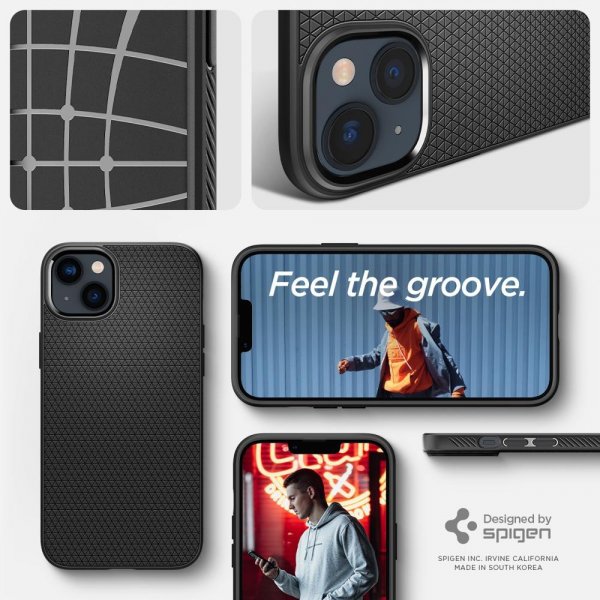 Spigen iPhone 14 Plus -kuori Liquid Air Matte Black
