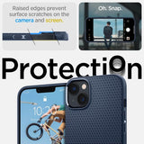 Spigen iPhone 14 Plus Suojakuori Liquid Air Navy Blue