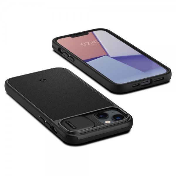 Spigen iPhone 14 Plus -suojakuori Optik Armor MagFit Musta