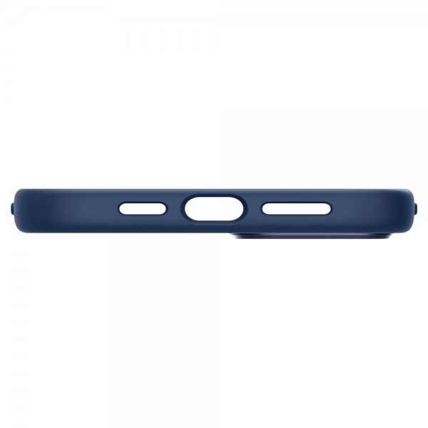 Spigen iPhone 14 Plus Silicone Fit MagFit -kuori, tummansininen
