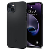 Spigen iPhone 14 Plus Silicone Fit MagFit -kuori, musta