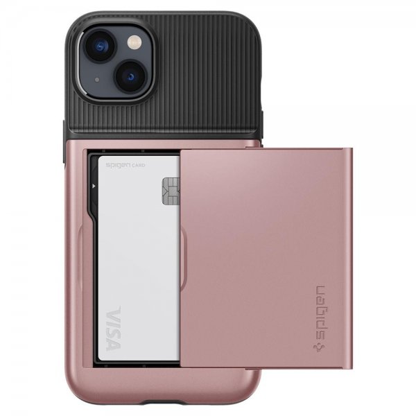 Spigen iPhone 14 Plus -suojakuori Slim Armor CS Rose Gold