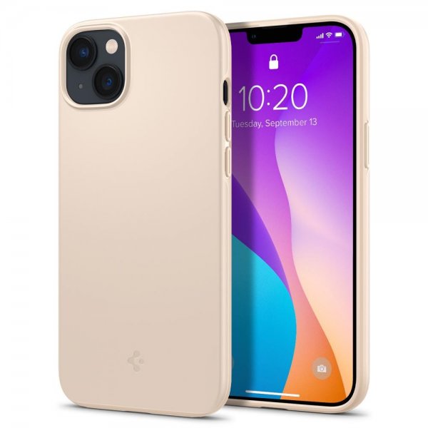 Spigen iPhone 14 Plus Thin Fit -kuori, hiekanbeige