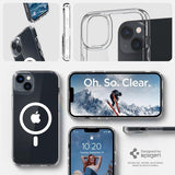 Spigen iPhone 14 Plus -suojakuori Ultra Hybrid MagFit, valkoinen