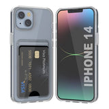 Rvelon iPhone 14 -läpinäkyvä kuori korttipaikalla