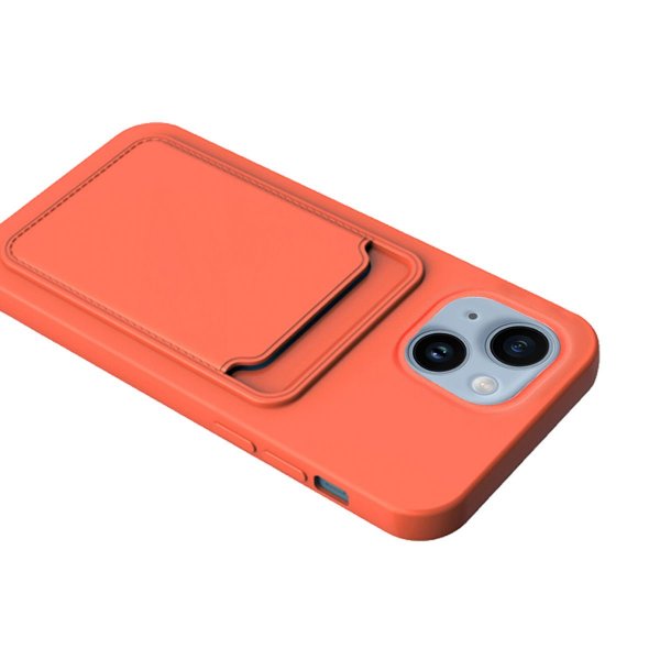 iPhone 14 Kuoret Korttipidike Oranssi
