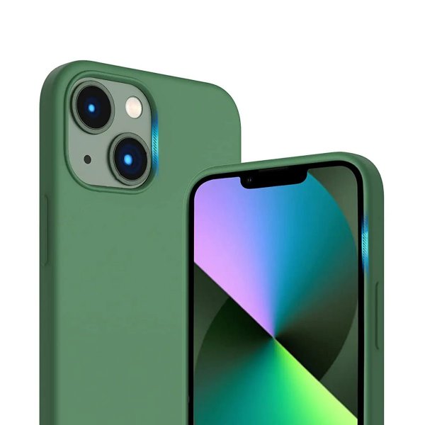 Rvelon iPhone 14 silikonikuori, vihreä