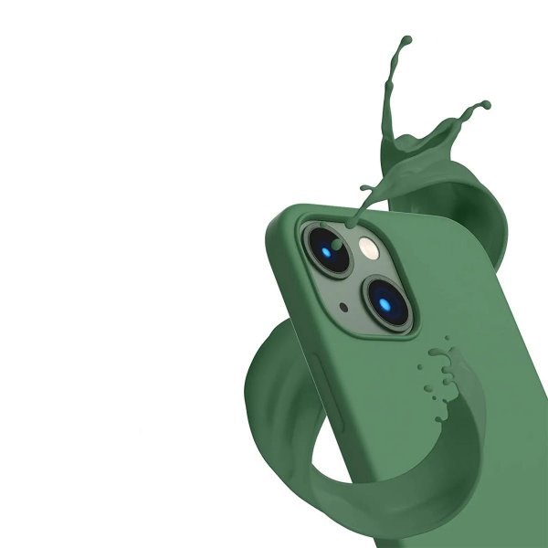 Rvelon iPhone 14 silikonikuori, vihreä
