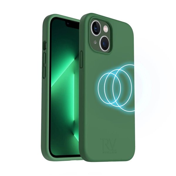 Rvelon iPhone 14 -silikonisuojakuori MagSafe, vihreä