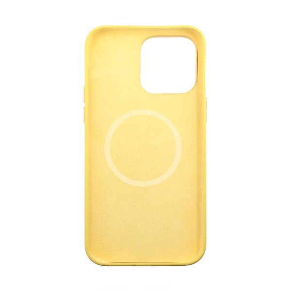 Rvelon iPhone 14 -silikonisuojakuori MagSafe-tuella, keltainen