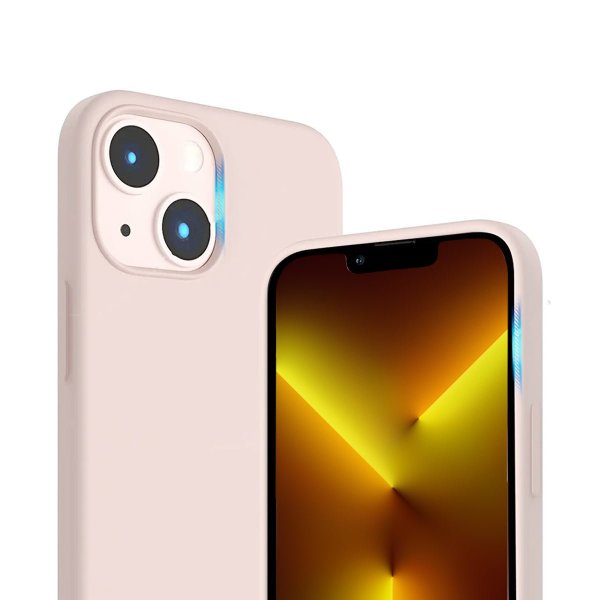 Rvelon iPhone 14 silikonikuori MagSafe Hiekkaruusu