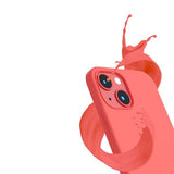 Rvelon iPhone 14 -silikonikuori, pinkki