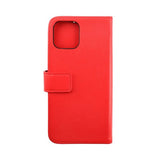 Rvelon iPhone 14 -suojakotelo, aitoa nahkaa, korttipaikat, punainen
