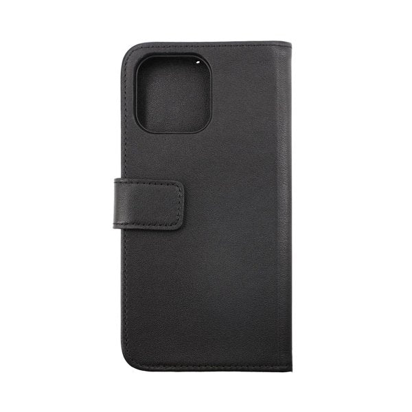 Rvelon iPhone 14 -kotelo aidosta nahasta, korttipaikka, musta