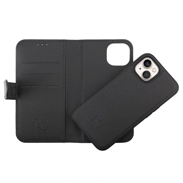 Rvelon iPhone 14 -suojakotelo magneettisesti irrotettava musta kuori