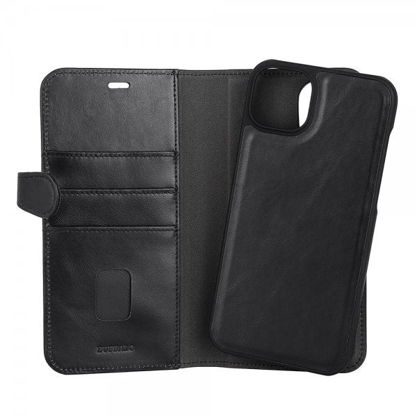 Buffalo iPhone 14 Plus -kotelo 2-in-1 irrotettava lompakko musta
