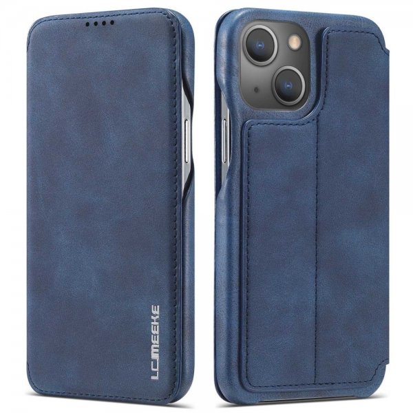 Lc.Imeeke iPhone 14 Plus Flip-suojakotelo Sininen