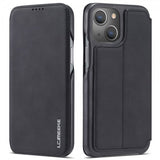 Lc.Imeeke iPhone 14 Plus Flip-suojakotelo musta
