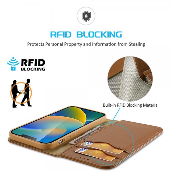 Dux Ducis iPhone 14 Plus Hivo -sarjan suojakotelo, ruskea