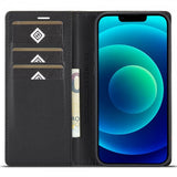 Lc.Imeeke iPhone 14 Plus -suojakuori, hiilikuitukuviointi, punainen raita vaakasuunnassa